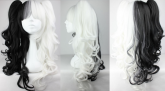 Wig Preto e Branco Médio 1