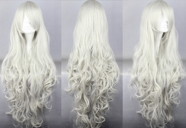 Wig Branco/Cinza Longo 1