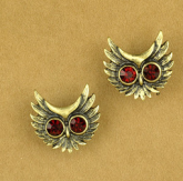 Brincos Corujas Gêmeas Vermelho