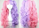 Wig Rosa e Lilás Médio 1