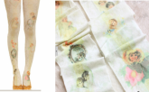 Meia Longa Branca Classic Angels