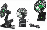 Mini Vestilador de USB com Grampo Preto